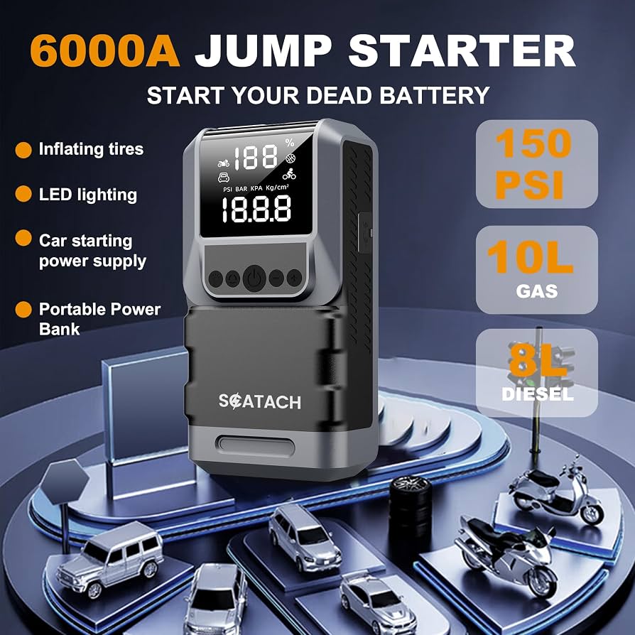 Jump starter+compressor SC